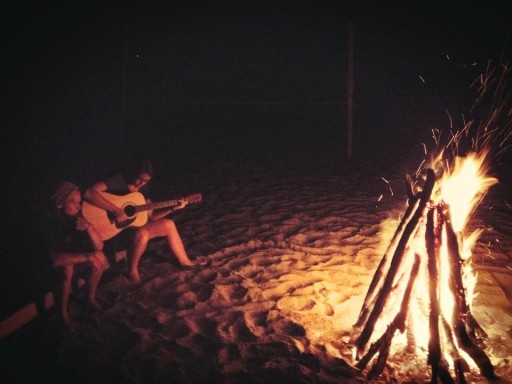 guitar and campfire - mancora