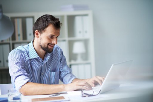 Man-on-computer