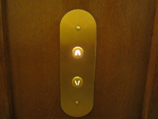 Texas_State_Capitol_Building_Elevator_Hall_Station_with_both_buttons_lit.